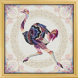 Borduurpakket Mandala Struisvogel - 313-1 - Awesome Pattern Studio