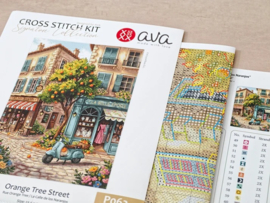 Signature Collection - 062 - Borduurpakket AVA Stitch - Orange Tree Street - Sinasappelstraat