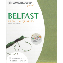 Belfast 32ct (48 x 68 cm) - Zweigart - 100% Linnen - Dark Olive - 6016