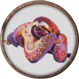 Borduurpakket Mandala Luiaard - 602 - Awesome Pattern Studio