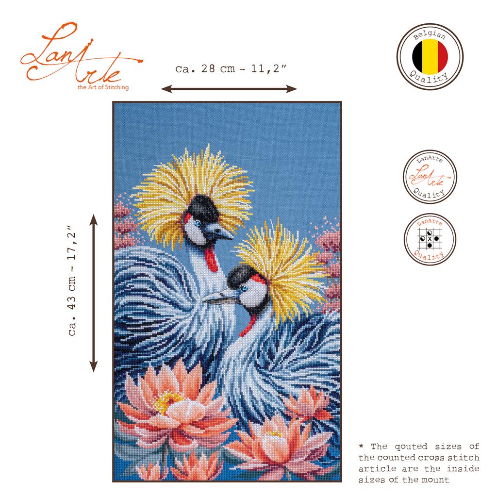 Animals - Zwarte kraanvogels (weefstof )