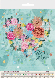 Kralen patroon - With Love - Abris Art - LET OP!! alleen patroon