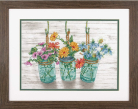 70-35378 Flowers in Mason Jars - Dimensions