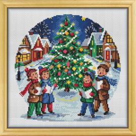 Borduurpakket Awesome Pattern Studio -  Christmas in the Village - Kerst in het Dorp
