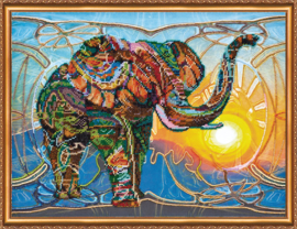 368 KRALEN BORDUURPAKKET Mosaic Elephant - Mozaiek Olifant