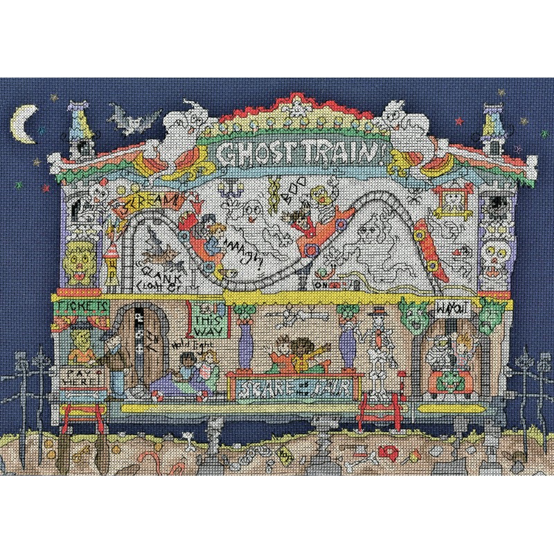 Borduurpakket Amanda Loverseed - Cut Thru' Ghost Train - Bothy Threads