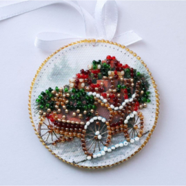 ABT064 KRALEN BORDUURPAKKET Decoratie Hanger - Sleigh of Santa