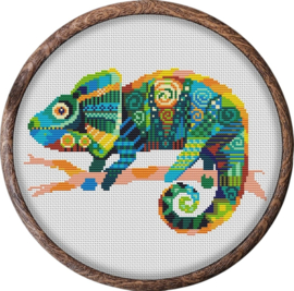 Borduurpakket Mandala Kameleon - 567 - Awesome Pattern Studio