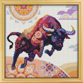 Borduurpakket Mandala Stier - 617-1 - Awesome Pattern Studio