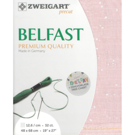 Belfast 32ct (48 x 68 cm) - Zweigart - 100% Linnen - Little dots Rose - 4279