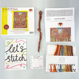 Borduurpakket Lizzie Spikes - An Earth Of Foxes - Bothy Threads