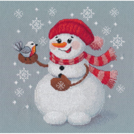 1711  Borduurpakket - Snowman - OVEN