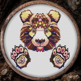 Borduurpakket Mandala Beer - 439 - Awesome Pattern Studio