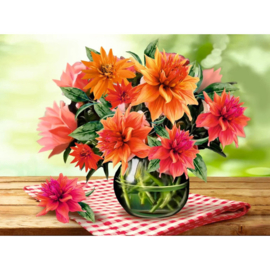 DP - Canvas op houten frame - BRIGHT BOUQUET - 30 x 40 cm