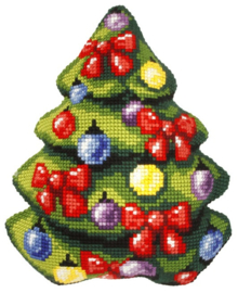 9313 KRUISSTEEK KUSSEN ORCHIDEA - Kerstboom (kussen in de vorm van een kerstboom)