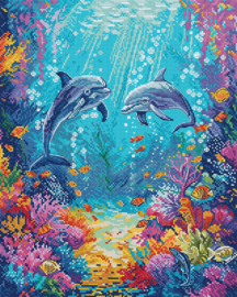 Borduurpakket LETI 9911 - Sealife - Zeeleven