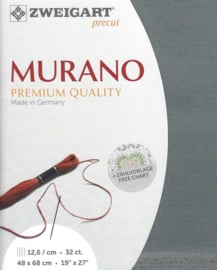 Murano 32ct 7102 (48 x 68 cm) - Zweigart - Donkergrijs