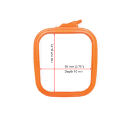 Nurge rechthoekige borduurring, 1️⃣ 9,5 cm x 11 cm , ORANJE
