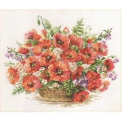 FLOWERS - BASKET OF POPPIES - ALISA