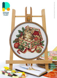 Borduurpakket Awesome Pattern Studio - Christmas Cat - Kerst Kat