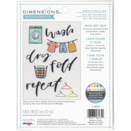 71-06264 Wash, Dry, Fold, Repeat - Dimensions (USA) vrij borduren