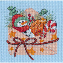 1640  Borduurpakket - New Year's envelope - OVEN
