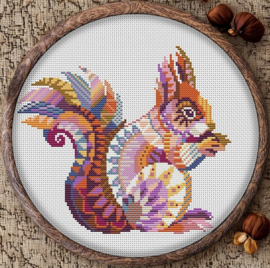 Borduurpakket Mandala Eekhoorn - 255 - Awesome Pattern Studio