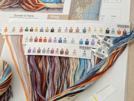 Signature Collection - 119 - Borduurpakket AVA Stitch - Sunset in Paris - Zonsondergang in Parijs