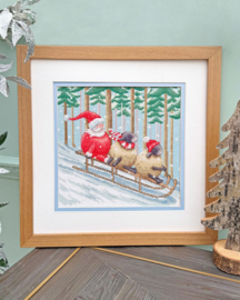 Borduurpakket Lucy Pittaway - Santa's Sled Squad - Bothy Threads