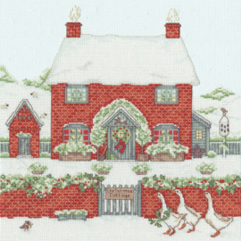 BORDUURPAKKET SALLY SWANNELL - CHRISTMAS COTTAGE - BOTHY THREADS