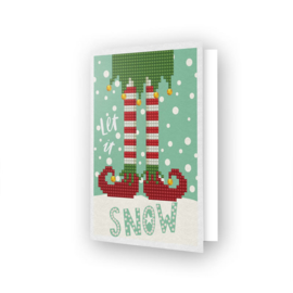 DIAMOND DOTZ GREETING CARD LET IT SNOW - NEEDLEART WORLD