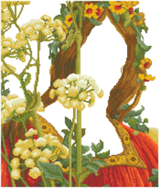 VOORBEDRUKT BORDUURPAKKET OUR LADY OF COW PARSLEY (ELISABETH SONTEL)  - LADYBIRD