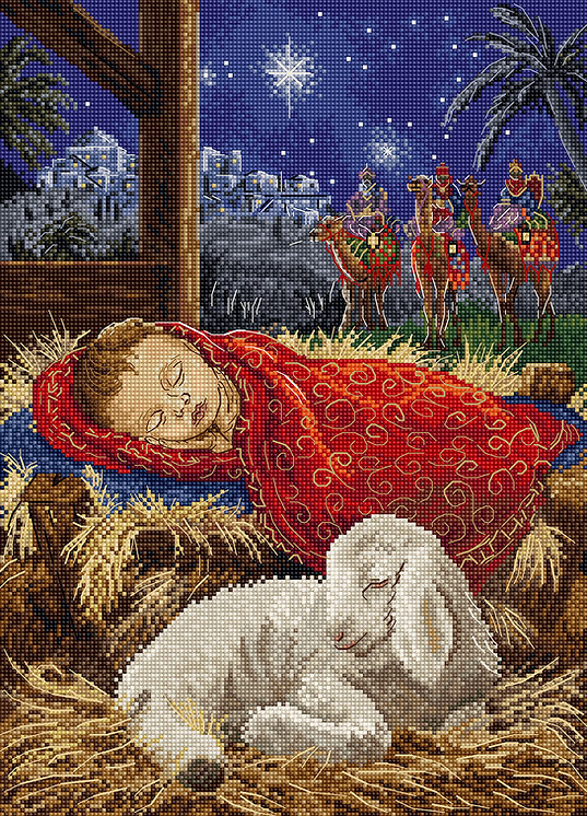 Borduurpakket LETI 9952 - Baby Jesus - Kindje Jesus