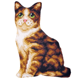9344 KRUISSTEEK KUSSEN ORCHIDEA - Kitty (kussen in de vorm van de kat)
