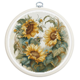 BC202 Borduurpakket Luca-S - Sunflower (Zonnebloem) *met ring