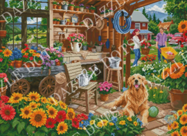 LDS-7030 Garden Shed - Diamond Painting - Letistitch (100 x 73)