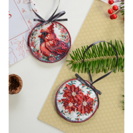 ABT035 KRALEN BORDUURPAKKET Decoratie Hanger -  Red Cardinal