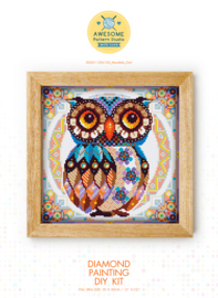 Diamond painting MANDALA Uil (ORANJE)