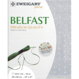 Belfast 32ct (48 x 68 cm) - Zweigart - 100% Linnen - Mini dots Grey - 7479
