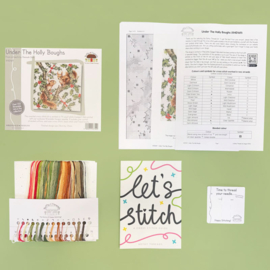 Borduurpakket Hannah Dale - Under The Holly Boughs - Bothy Threads