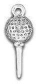 Golf Ball On Tee Charm