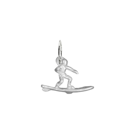 Zilveren hanger surfer