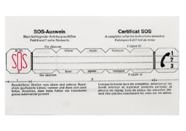 SOS hanger-armband vervangings  kaart