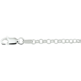Zilveren jasseron collier 3 millimeter