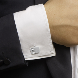 Elegante zilveren manchetknopen