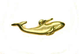 Gouden walvis hanger