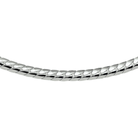 Zilveren collier visgraat schakel 4,5 mm.