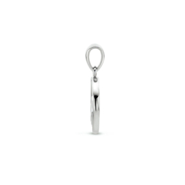 Zilveren hanger hartjes met zirconia