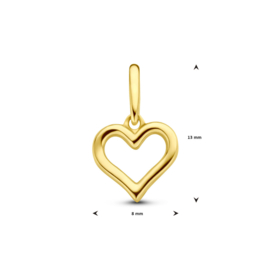 Gouden hanger hartje.