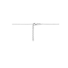 Zilver gerhodineerde ketting met strik